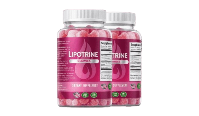 Bottle of Lipotriine daily fat-burning gummies